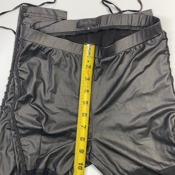 Punk Rave Goth Black Lace Up Leggings Size Small - Picture 11 of 12